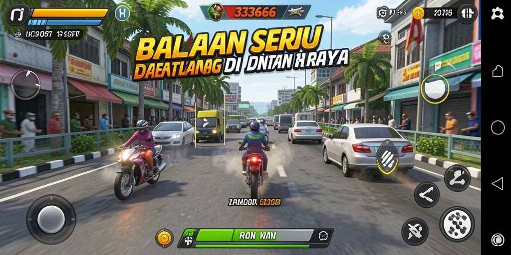 Tampilan gameplay seru dan mendebarkan dalam 333666.
