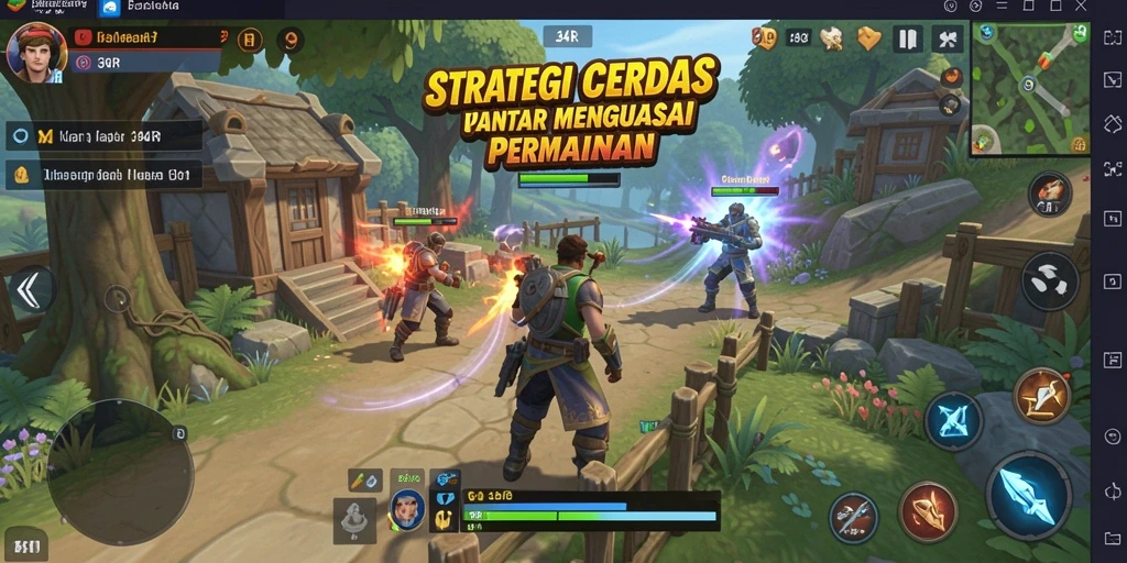Screenshot utama 34R dengan tampilan gameplay strategi yang mendalam.