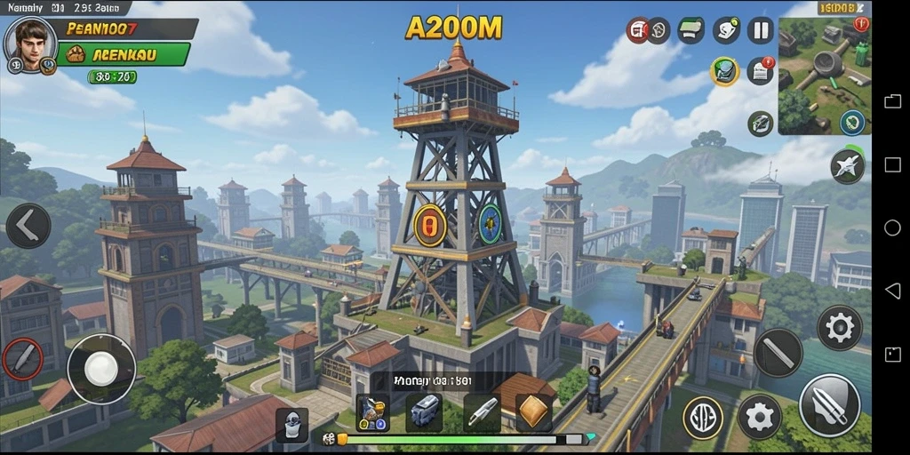 Tampilan gameplay menara pertahanan yang mendebarkan.