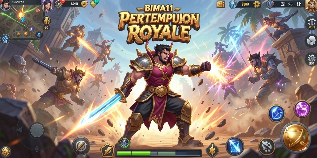 Tampilan gameplay mendebarkan dalam BIMA11 Battle Royale