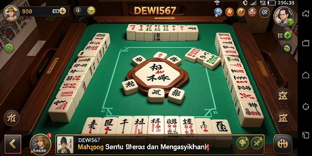 Tampilan gameplay DEWI567 dengan grafis Mahjong yang menarik.