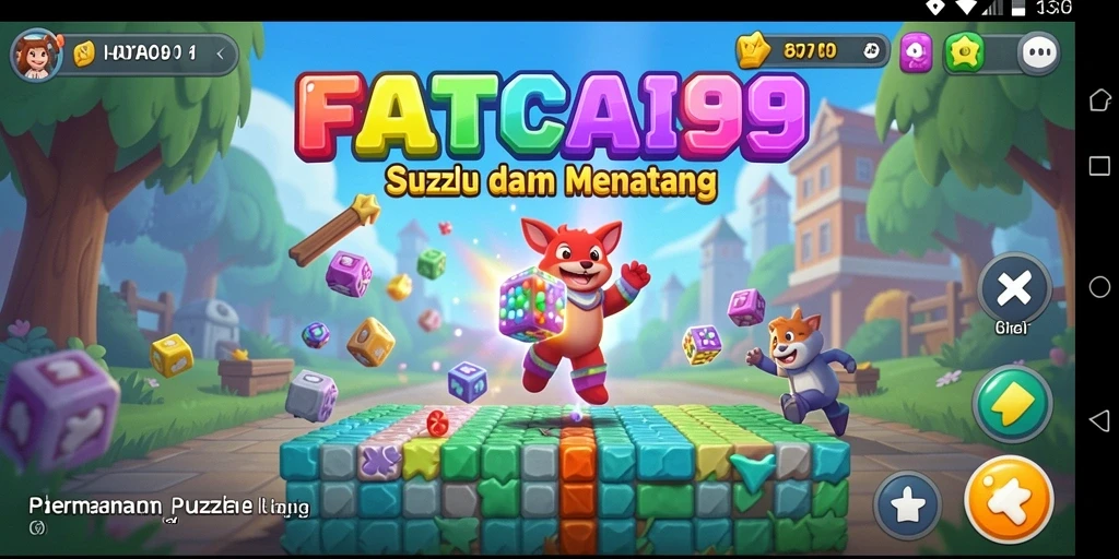 Tangkapan layar FATCAI99 menampilkan gameplay Puzzle yang menarik.