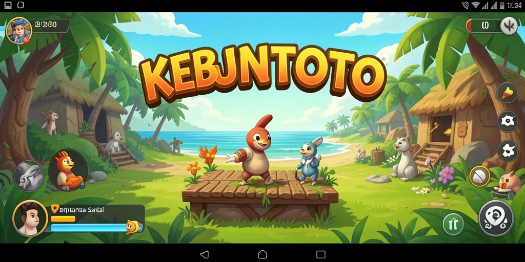 Tampilan gameplay KEBUNTOTO yang menarik dan penuh warna.