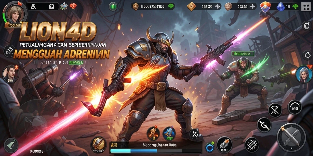 Gameplay LION4D yang seru menampilkan aksi mendebarkan.