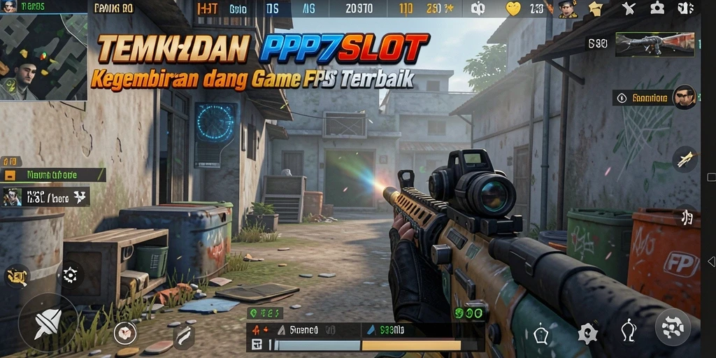 Screenshot dari gameplay PP7SLOT dengan aksi menembak yang intens.