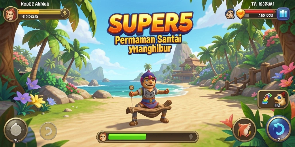 Tampilan gameplay SUPER5 yang memukau dan menyenangkan.